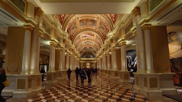 Tidlig ute en nnen dag, hvor jeg gikk gjennom The Venetian til Shotshow