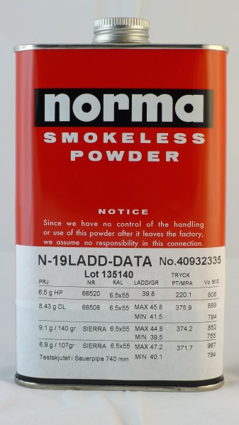 Norma N19 skytterlagskrutt for 123grs kuler