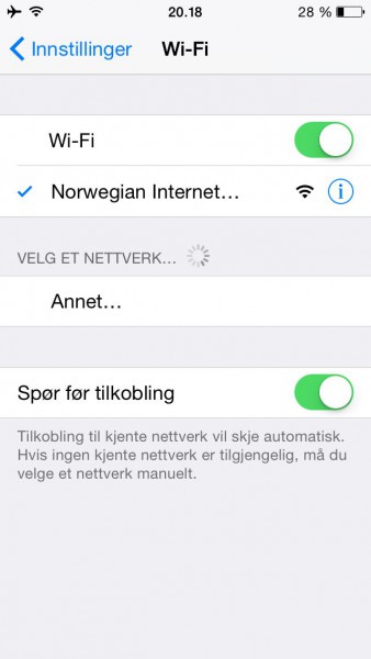 Kjekt med wifi