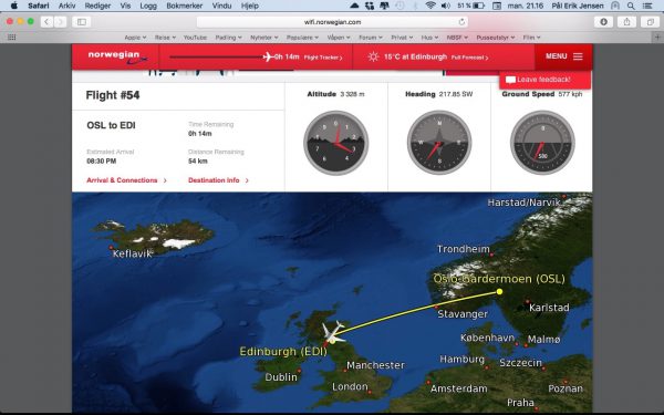 Er ikke lange flyturen over til Skottland